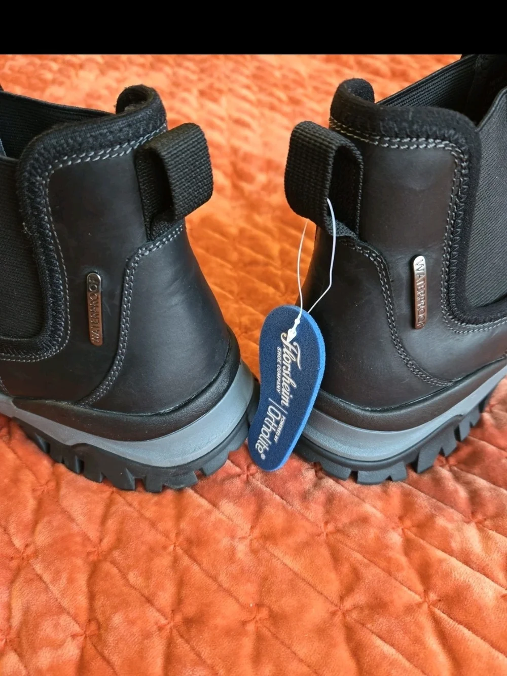 Men's Black Slip-On Florsheim 11m NWT Rugged Chelsea Boots Original LeatherClean